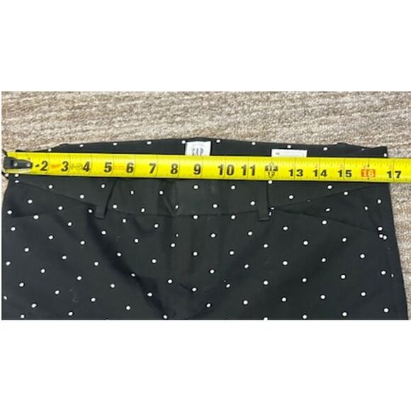 Gap Signature Skinny Black White Polka Dot Stretch Skinny Ankle Pants Size 10 - Picture 4 of 9